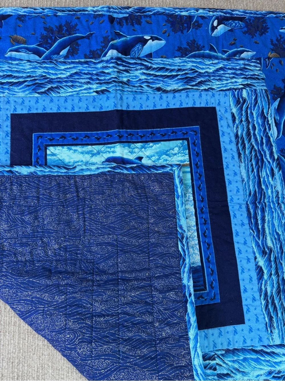 Handmade vivid blue